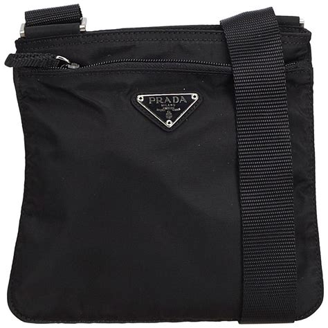 prada small nylon crossbody bag black|Prada tessuto nylon crossbody bag.